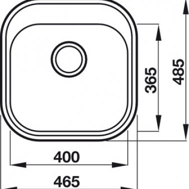 Chậu inox Hafele 465mm HS-SS4648 567.23.083