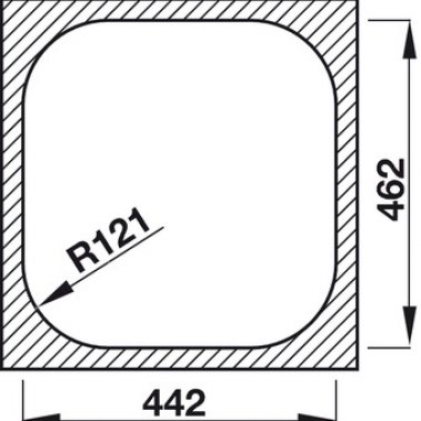 Chậu inox Hafele 465mm HS-SS4648 567.23.083