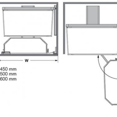 Rổ cho tủ đứng Tandem, rộng 450mm MS: 545.93.431