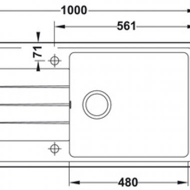 Chậu đá Hafele 1000mm HS-GSD10050 570.32.330