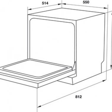 Máy rửa chén để bàn Häfele HDW-T50B 539.20.600