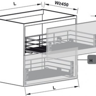 Giá xoong nồi 400mm Hafele 549.03.141