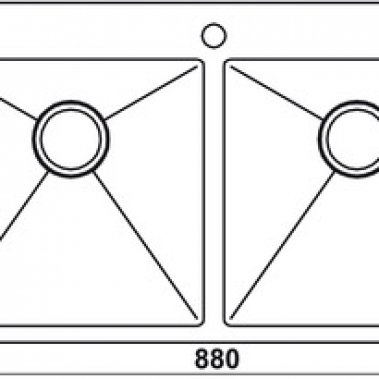 Chậu inox Hafele 880mm VALERIAN HS-SD8851 567.20.537