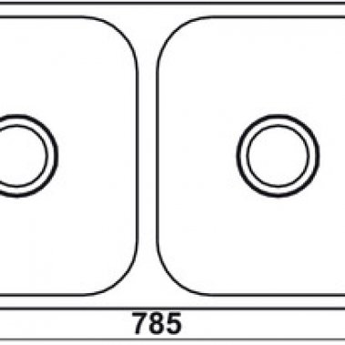 Chậu inox Hafele 785mm CLAUDIUS HS-SD7848 567.20.506