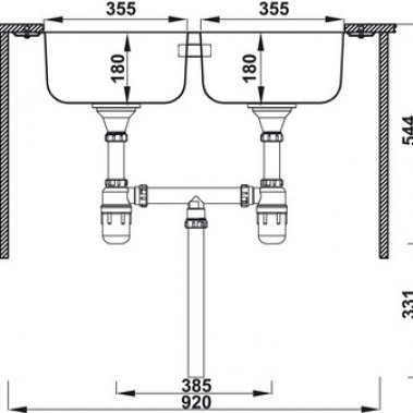 Chậu inox Hafele 785mm CLAUDIUS HS-SD7848 567.20.506