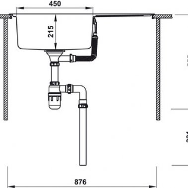 Chậu inox Hafele 860mm VALERIAN HS-SS8650 567.20.266