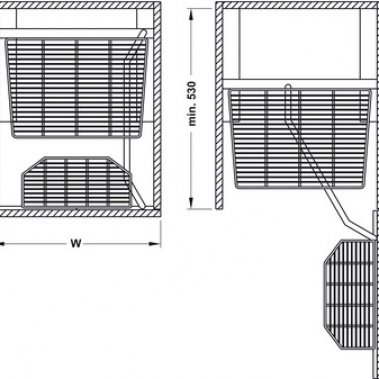 Tủ kho Hafele 549.91.143 Milan 450mm