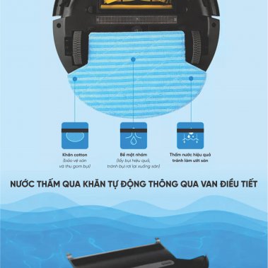 ROBOT HÚT BỤI LAU NHÀ HUBERT HB-B68-W