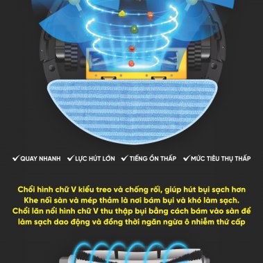 ROBOT HÚT BỤI LAU NHÀ HUBERT HB-B68-W