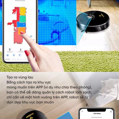 ROBOT HÚT BỤI LAU NHÀ HUBERT HB-B79-B