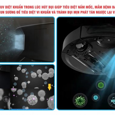 ROBOT HÚT BỤI LAU NHÀ HUBERT HB-B68-W