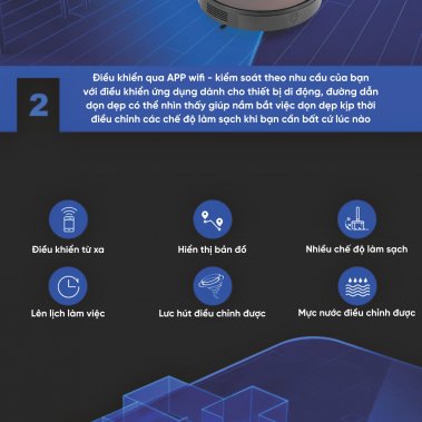 ROBOT HÚT BỤI LAU NHÀ HUBERT HB-B68-W