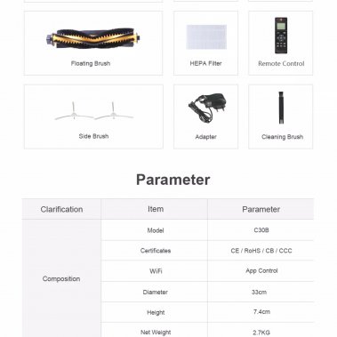 ROBOT HÚT BỤI LAU NHÀ HUBERT HB-B68-W