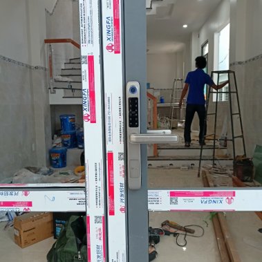 Khóa vân tay chống nước cửa nhôm xingfa, cửa sắt DEMAX EL101 SV