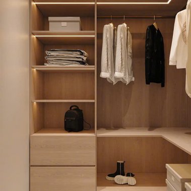 NỘI THẤT CĂN HỘ 37 - CĂN HỘ 2 PHÒNG NGỦ TONE MÀU XÁM KẾT HỢP VÂN GỖ VÀ BE