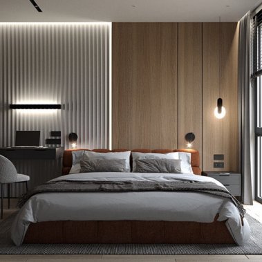 NỘI THẤT CĂN HỘ 50m² TONE XÁM KẾT HỢP VÂN GỖ