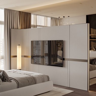 NỘI THẤT CĂN HỘ 50m² TONE XÁM KẾT HỢP VÂN GỖ