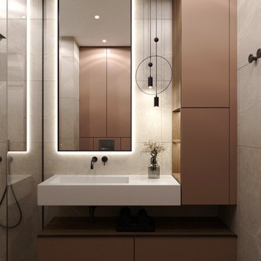 NỘI THẤT CĂN HỘ 50m² TONE XÁM KẾT HỢP VÂN GỖ