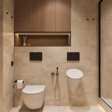 NỘI THẤT CĂN HỘ 37 - CĂN HỘ 2 PHÒNG NGỦ TONE MÀU XÁM KẾT HỢP VÂN GỖ VÀ BE