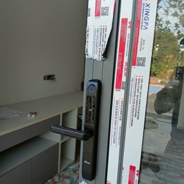 Khóa vân tay chống nước cửa nhôm xingfa, cửa sắt DEMAX EL101 BL - APP WIFI