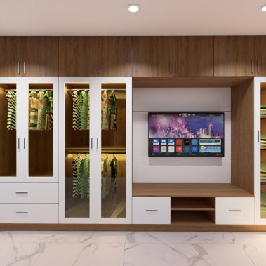 TỦ QUẦN ÁO GỖ MDF CHỐNG ẨM