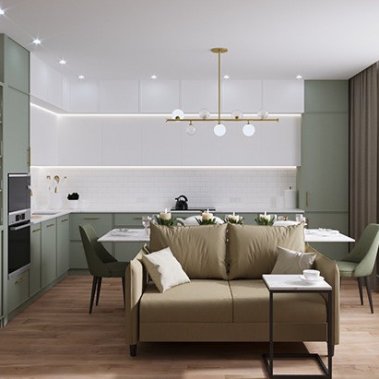 TỦ BẾP 134 CÁNH PHỦ MELAMINE TRĂNG XÁM