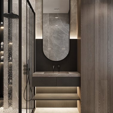 NỘI THẤT PHÒNG TẮM 09 - TONE MÀU VÂN GỖ