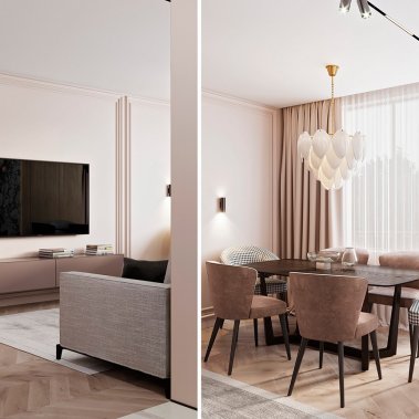 NỘI THẤT CĂN HỘ 58m² PHONG CÁCH HIỆN ĐẠI TONE NÂU