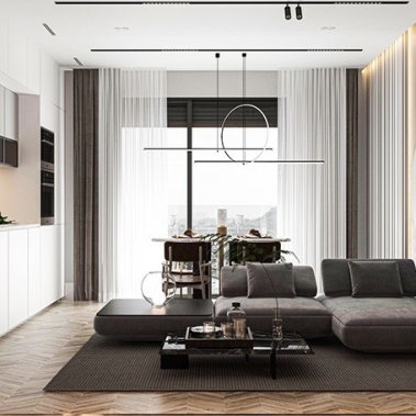 NỘI THẤT CĂN HỘ 1 PHÒNG NGỦ - PHONG CÁCH HIỆN ĐẠI