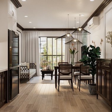 NỘI THẤT CĂN HỘ 64m² - PHONG CÁCH INDOCHINE