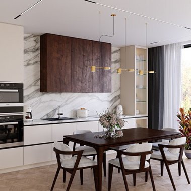 TỦ BẾP 146 - TỦ GỖ MDF PHỦ MELAMINE