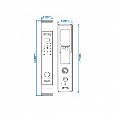 KHOÁ VÂN TAY THÔNG MINH SHARP S9-FV XÁM (GRAY)