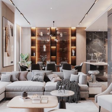 NỘI THẤT CĂN HỘ 72m²  PHONG CÁCH HIỆN ĐẠI