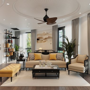 NỘI THẤT CĂN HỘ 120m² - PHONG CÁCH INDOCHINE