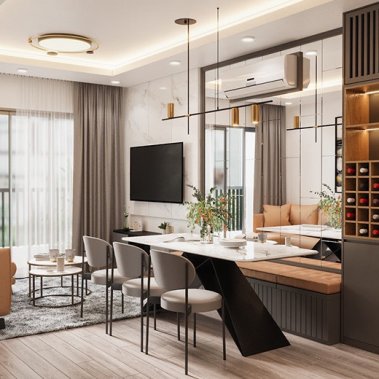  NỘI THẤT CĂN HỘ 74m²  - PHONG CÁCH HIỆN ĐẠI