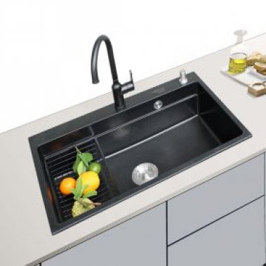 CHẬU RỬA CHÉN I-ROYAL 1 HỘC ĐÁ NHÂN TẠO IRDCRE-8050BL