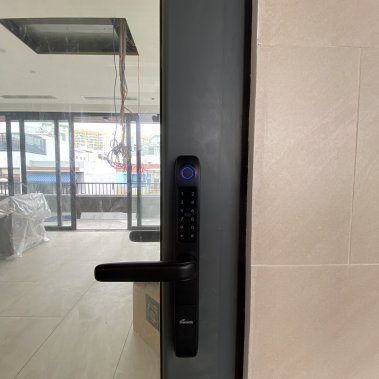 Khóa vân tay chống nước cửa nhôm xingfa, cửa sắt DEMAX EL101 BL