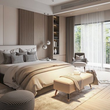 NỘI THẤT PHÒNG NGỦ 46 - GỖ MDF PHỦ MELAMINE PHONG CÁCH HIỆN ĐẠI