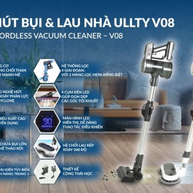 Máy Hút Bụi Và Lau Nhà U-Ultty V08 6in1