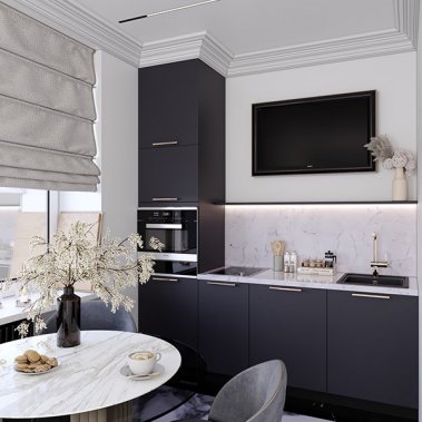 TỦ BẾP 148 - GỖ MDF CHỐNG ẨM PHỦ MELAMINE MÀU XÁM