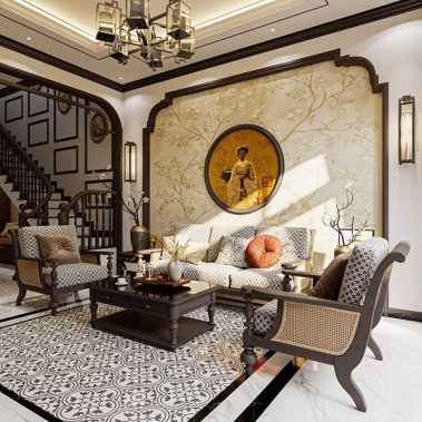 NỘI THẤT PHÒNG KHÁCH 37 - PHONG CÁCH INDOCHINE