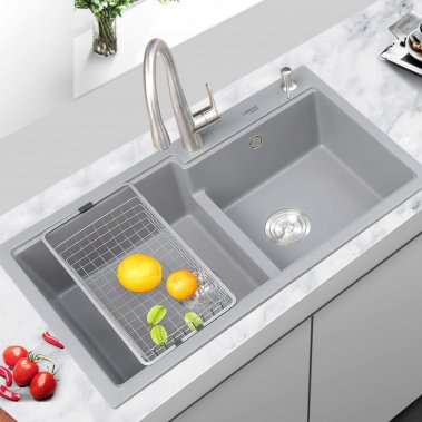 CHẬU RỬA CHÉN I-ROYAL 2 HỘC ĐÁ NHÂN TẠO IRDCRE-T8650G