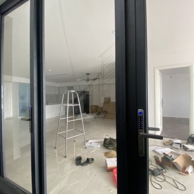 Khóa vân tay chống nước cửa nhôm xingfa, cửa sắt DEMAX EL101 SV