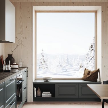 TỦ BẾP 126 GỖ MDF CÁNH PANEL