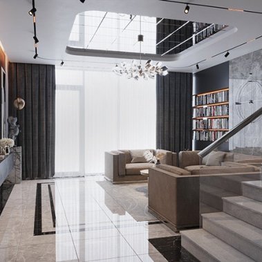 NỘI THẤT PHÒNG KHÁCH 33 - TONE MÀU XÁM