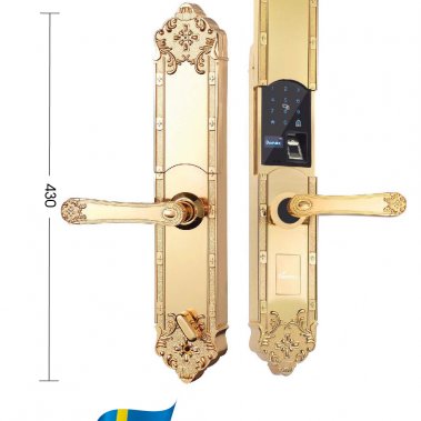 Khóa đại sảnh biệt thự vân tay Demax SL8192 Gold - App Wifi
