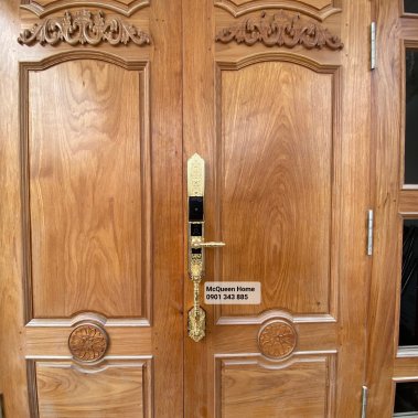 Khóa thông minh đại sảnh - tân cổ điển nhận diện khuôn mặt Face ID Demax SL986 Gold