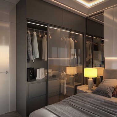 NỘI THẤT CĂN HỘ 19 - NỘI THẤT CĂN HỘ HIỆN ĐẠI MÀU TRẮNG PHỐI XÁM