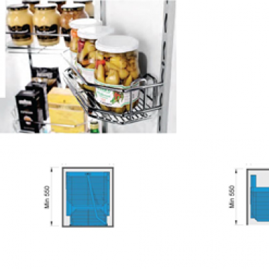 Kệ tủ đồ khô Higold 12 rổ (450mm-600mm) 202003, 202006