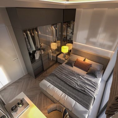 NỘI THẤT CĂN HỘ 19 - NỘI THẤT CĂN HỘ HIỆN ĐẠI MÀU TRẮNG PHỐI XÁM